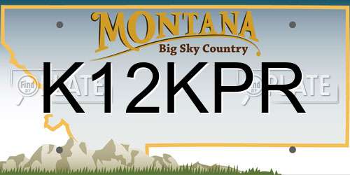 K12KPR Montana License Plate