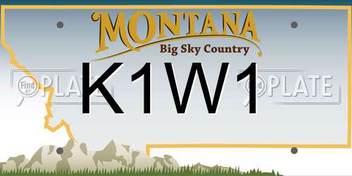 K1W1 Montana License Plate