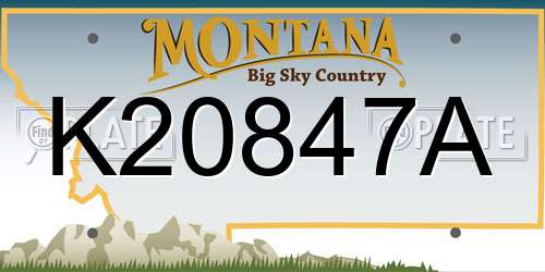 K20847A Montana License Plate