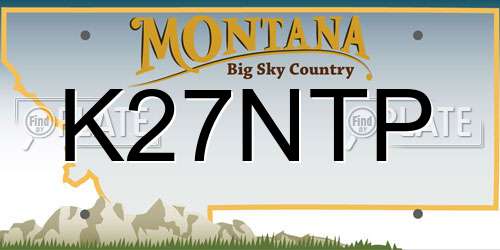K27NTP Montana License Plate