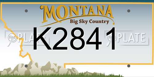 K2841 Montana License Plate