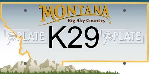 K29 Montana License Plate