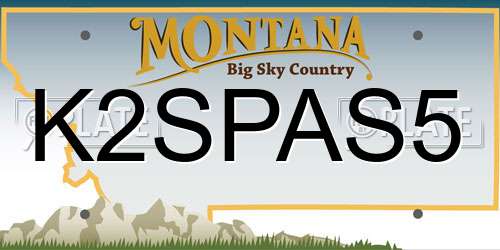 K2SPAS5 Montana License Plate