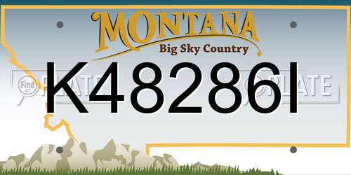K48286I Montana License Plate