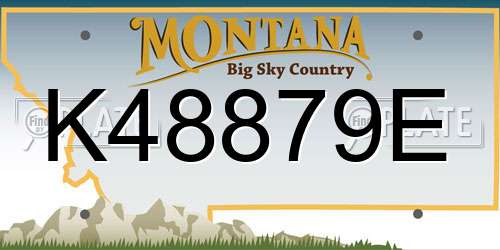 K48879E Montana License Plate