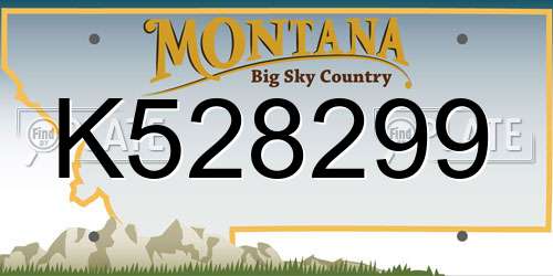 K528299 Montana License Plate