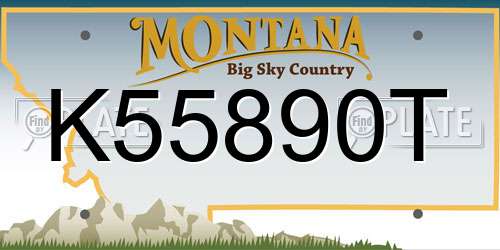 K55890T Montana License Plate