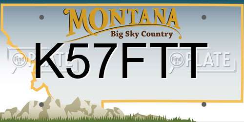 K57FTT Montana License Plate