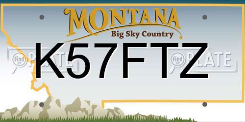 K57FTZ Montana License Plate