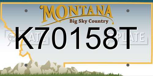 K70158T Montana License Plate