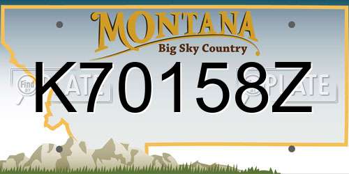 K70158Z Montana License Plate