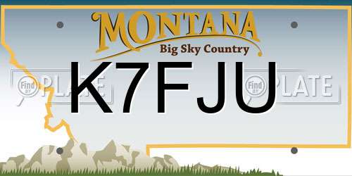 K7FJU Montana License Plate