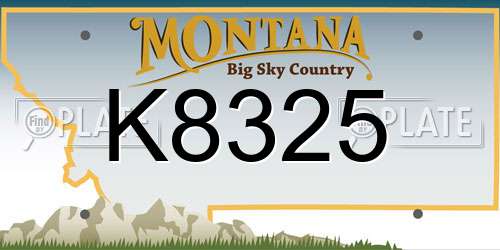 K8325 Montana License Plate