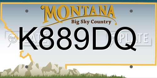 K889DQ Montana License Plate