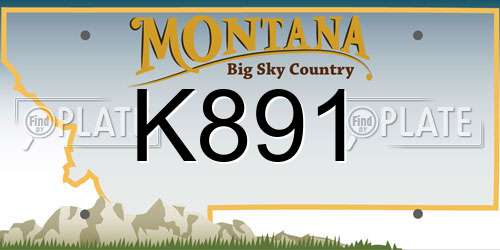 K891 Montana License Plate