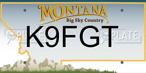 K9FGT Montana License Plate