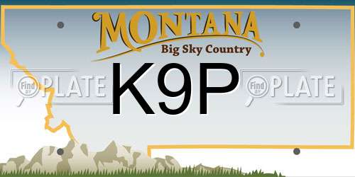 K9P Montana License Plate