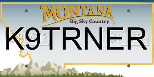 K9TRNER Montana License Plate