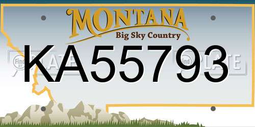 KA55793 Montana License Plate