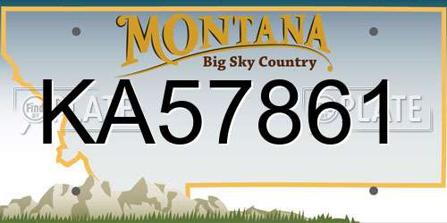 KA57861 Montana License Plate