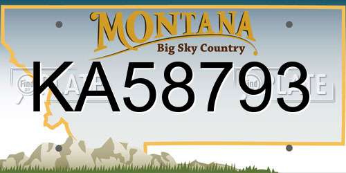 KA58793 Montana License Plate
