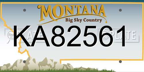 KA82561 Montana License Plate