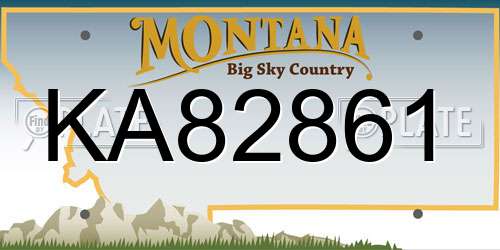 KA82861 Montana License Plate