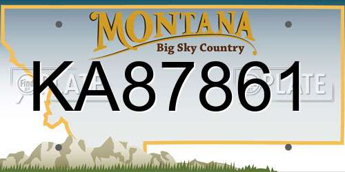 KA87861 Montana License Plate