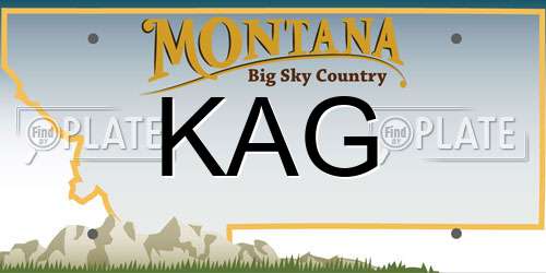 KAG Montana License Plate