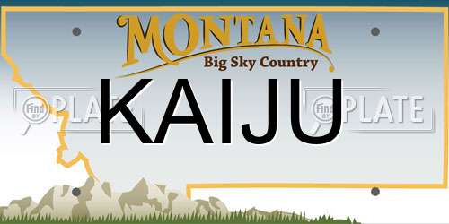 KAIJU Montana License Plate
