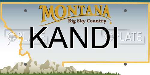 KANDI Montana License Plate