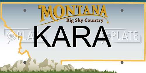 KARA Montana License Plate