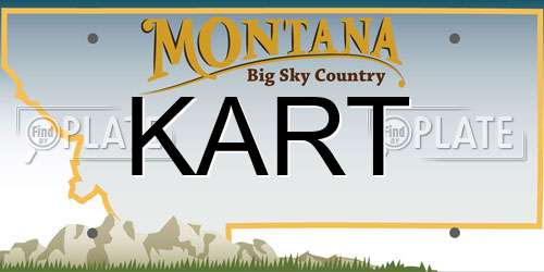KART Montana License Plate