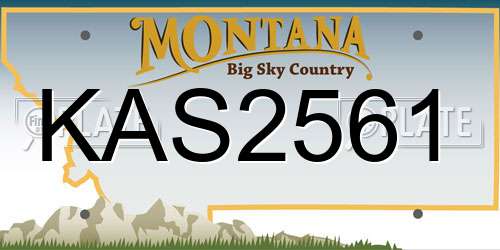 KAS2561 Montana License Plate
