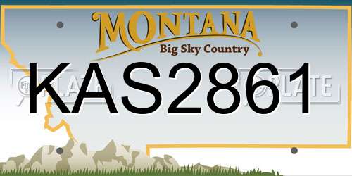 KAS2861 Montana License Plate
