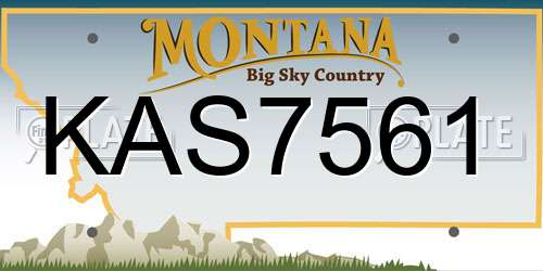 KAS7561 Montana License Plate