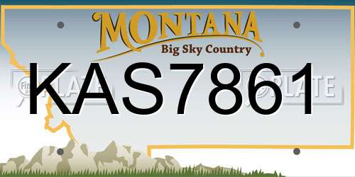 KAS7861 Montana License Plate