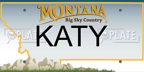 KATY Montana License Plate
