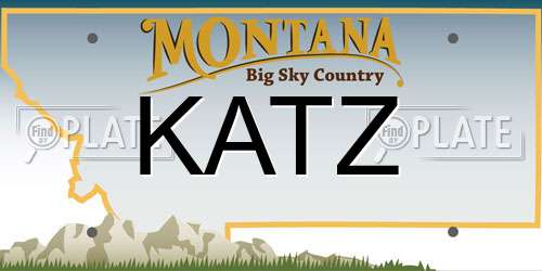 KATZ Montana License Plate