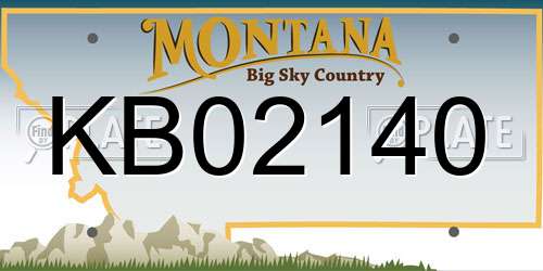 KB02140 Montana License Plate