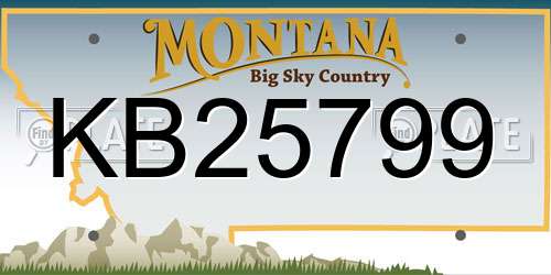 KB25799 Montana License Plate
