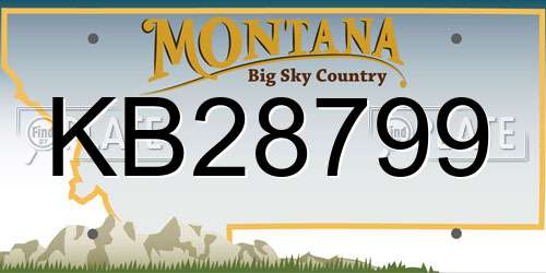 KB28799 Montana License Plate