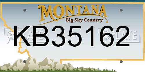 KB35162 Montana License Plate