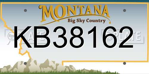 KB38162 Montana License Plate