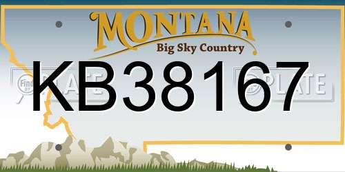 KB38167 Montana License Plate