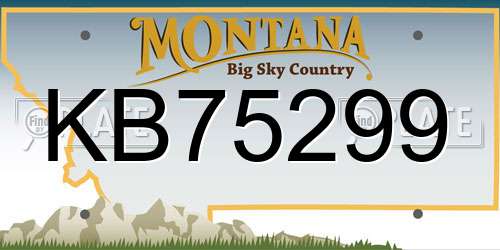 KB75299 Montana License Plate
