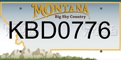KBD0776 Montana License Plate