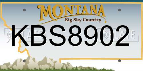 KBS8902 Montana License Plate