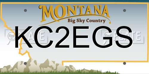 KC2EGS Montana License Plate