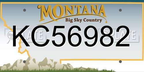 KC56982 Montana License Plate